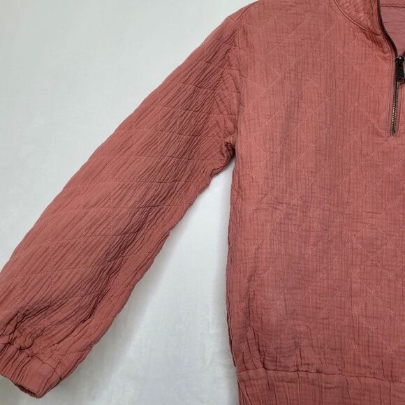 Madewell Rose Dust Diamond Jacquard Half Zip Pullover Size XS - Picture 6 of 13